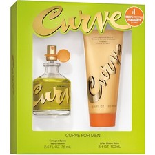CURVE FOR MEN SET 2.5 OZ / 75ML EDT AFTERSHAVE BALM 3.4 OZ / 100ML NEW IN BOX