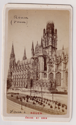 Tirage Albuminé Vintage - Vue Générale De Rouen, France, Circa 1870 - Format 6,5x10,5 Cm