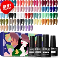 36 PCS Gel Nail Polish Set-32 Colors Gel Polish Kit Base Coat Glossy Matte and G