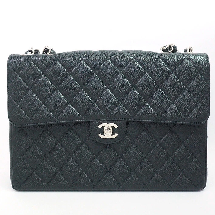 CHANEL A28600 Matelasse #7113398 Caviar Skin Black Chain Shoulder USED |  eBay