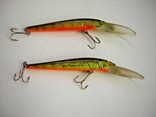 TWO (2) Storm Pre-Rapala Deep Thunderstick Model #60-Perch Color Pattern