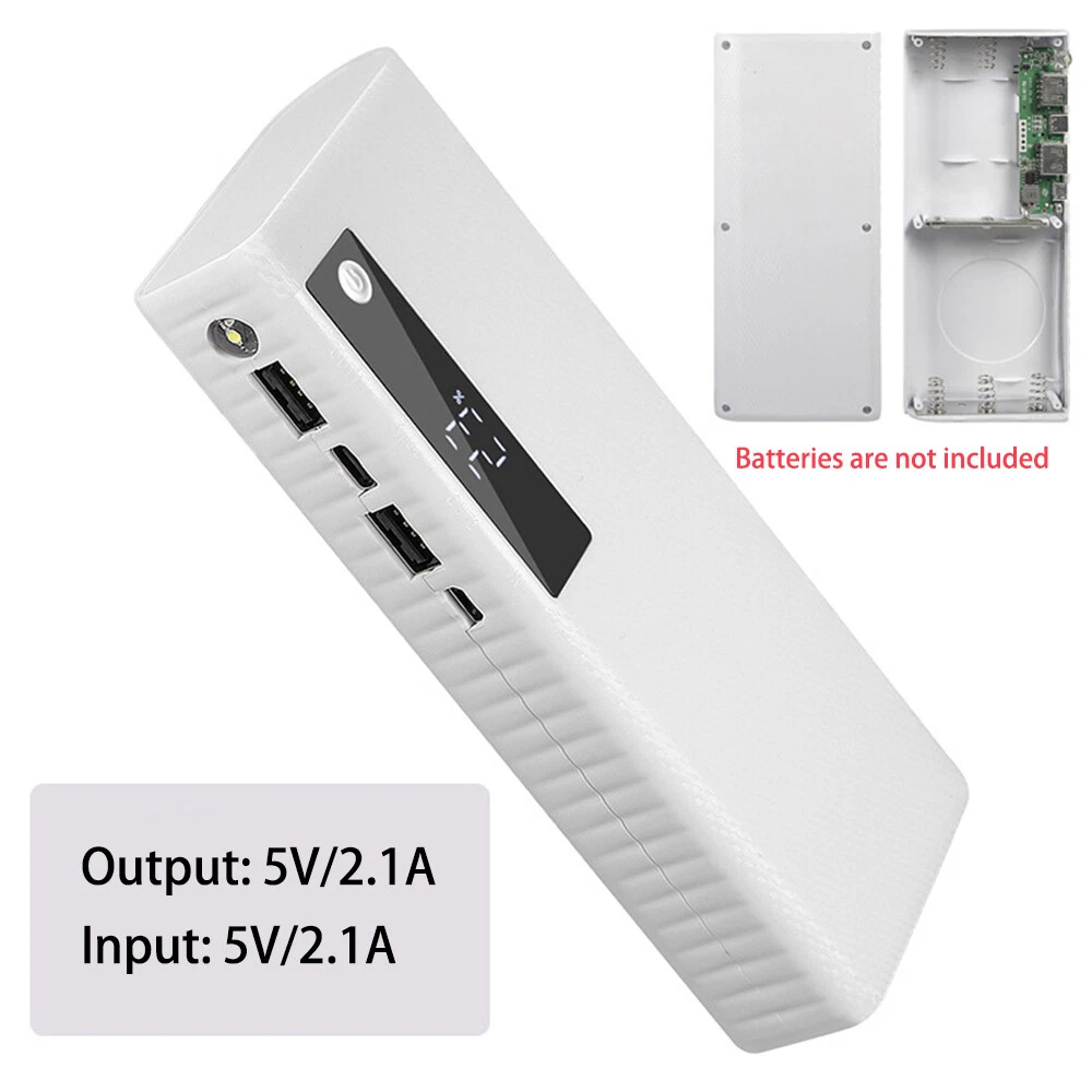 21700 Power Bank Case - Welding-Free Battery Holder & Charger Shell  