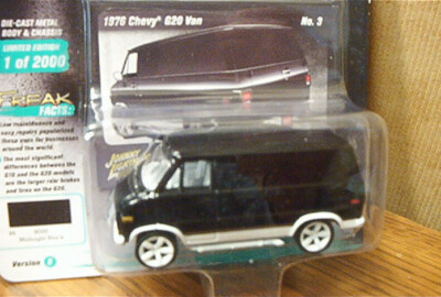 2020 Johnny Lightning Street Freaks Blacked Out 1976 Chevy G20 Van