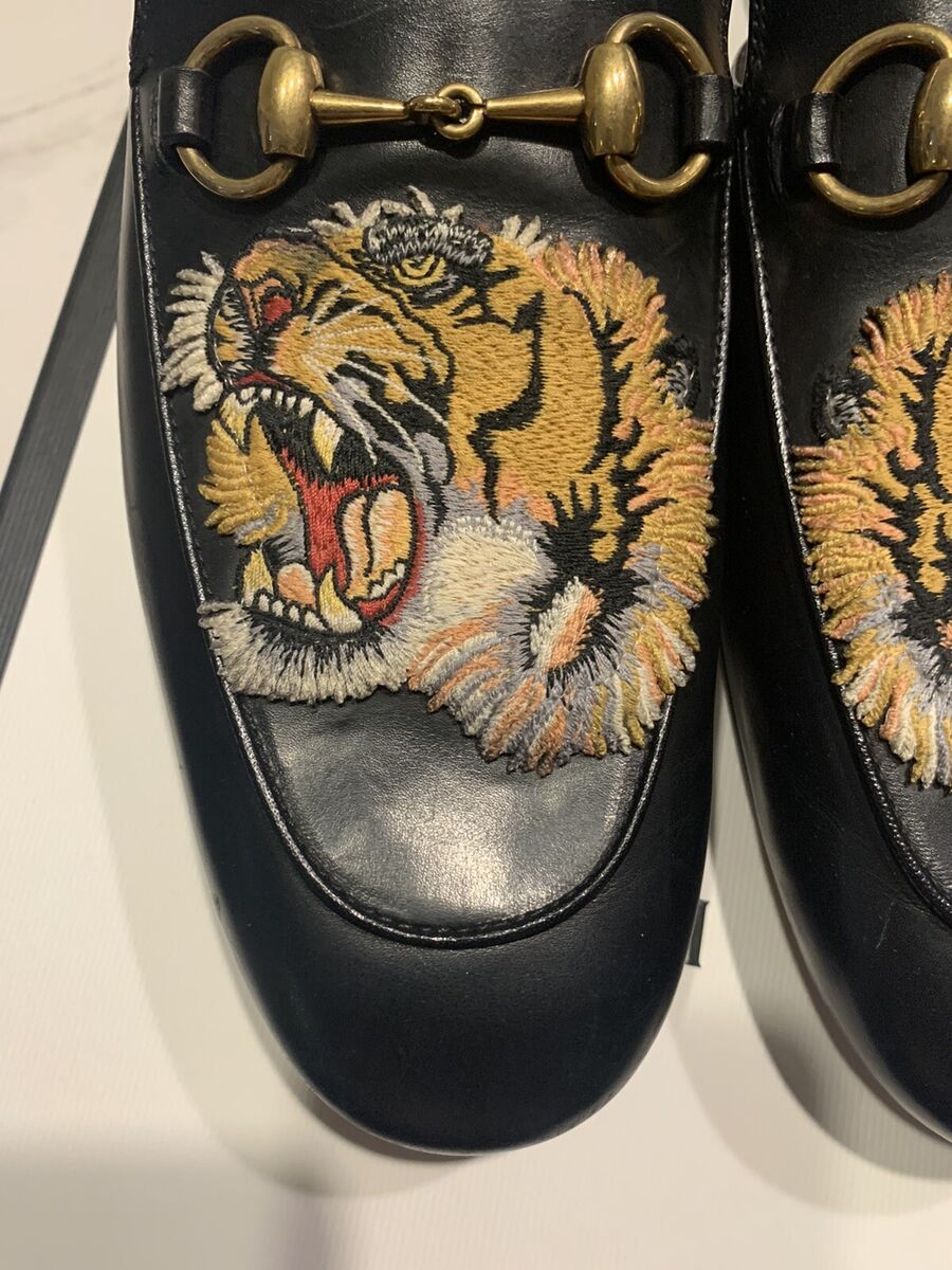 New Auth Gucci Men KING TIGER PRINCETOWN Horsebit Leather New Auth Gucci Men KING TIGER PRINCETOWN Horsebit Leather