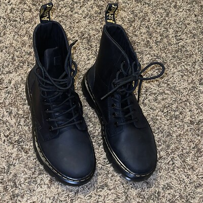 Dr. Martens Unisex Combs Leather Casual Boots Black Wyoming M6