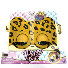 Purse Pets Leoluxe Leopard Brown Interactive Purse Pet Toy Eyes Blink Bag Kids