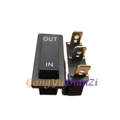 QTY:1 Lshx KCD4-3NC IN-OUT Rocker Switch 3 Pins 3 Positons Double Side Momentary