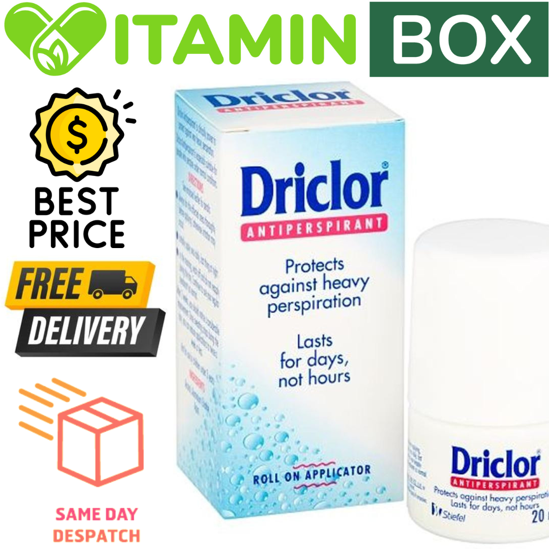 Driclor Deodorant Antiperspirant Roll On 20ml Original UK Made
