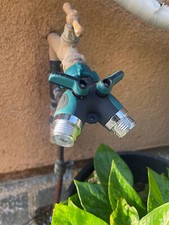 Heavy Duty 2 Way Garden Hose Y Splitter Faucet Hose Bib Split w/ Valve Shut Off