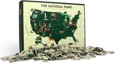 Mondo Puzzle U.S. National Parks Map 1000 Pieces NIB Travel