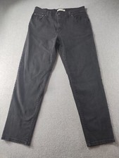 Levi's 550 Women's Jeans Sz 12M Black Relaxed Tapered Stretch Mid Rise 30" Denim