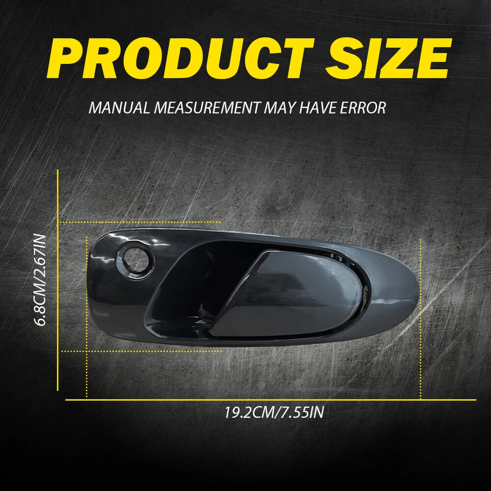 Manija de puerta delantera conductor y pasajero para 92-95 Honda Civic 93-97 Civic del Sol M Foto 4 de 4