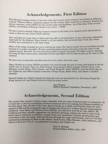 The NESFA Hymnal, Volume 2, Second Edition 1997, Filk Songbook - Picture 3 of 6