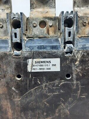 SIEMENS 3VF6 3 POLE 630 AMPS CIRCUIT BREAKER 3VF96271BM30 SIEMENS 3VF6 3 POLE 630 AMPS CIRCUIT BREAKER 3VF96271BM30