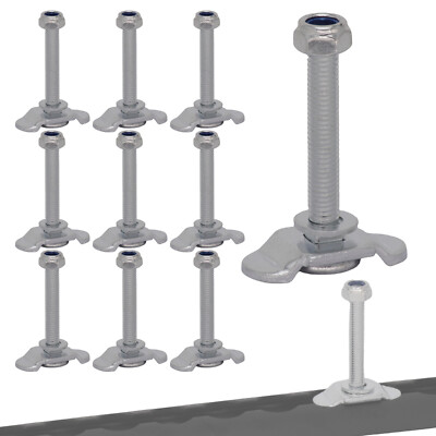 10x Schraubfitting Airlineschiene M8x50 Endbeschlag für Zurrschiene Airline