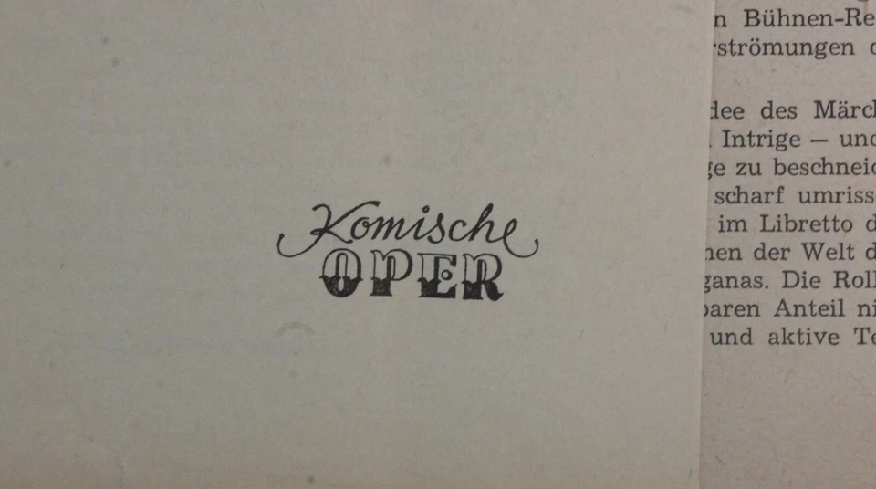 Die Liebe zu Drei Orangen Programmheft Komische Oper März 1970 B-14759 - Bild 3 von 4