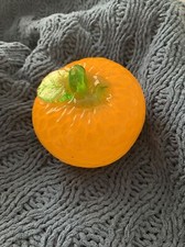 Murano Style Orange Glass Fruit Citrus Vintage Hand Blown MCM Art Decor