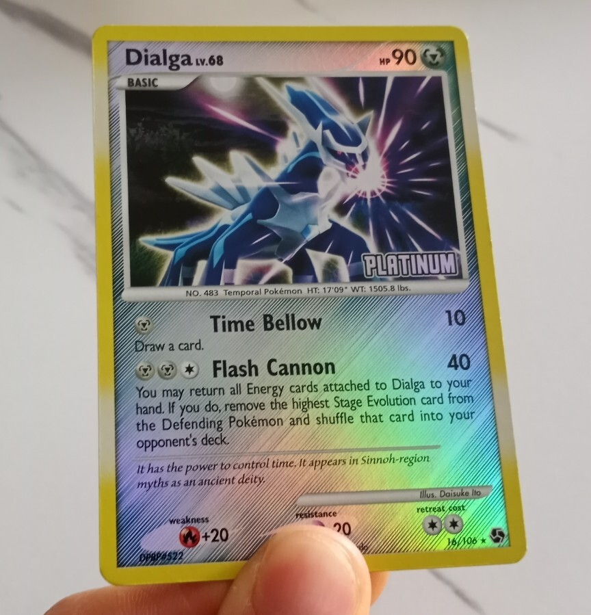 Pokemon TCG Dialga 16/106 Stamped Great Encounters Reverse Holo Rare EX-NM