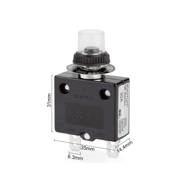Overload Protector 98 Series 5A-40A Thermal Overload Protector Reset Switch Fuse Overload Protector 98 Series 5A-40A Thermal Overload Protector Reset Switch Fuse