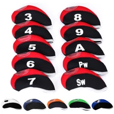 10x Neoprene Golf Club Iron Head Cover Set Fit Titleist Callaway Ping Taylormade