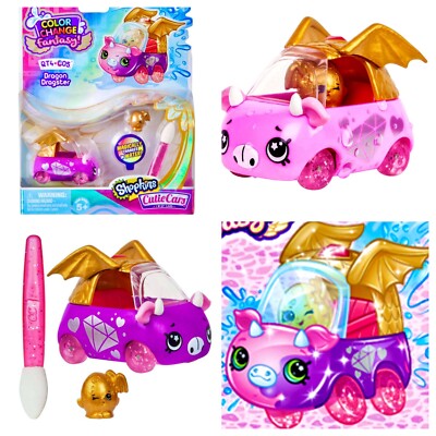 NEW Shopkins Cutie Cars Color Change Fantasy Dragon Dragster Figure Pack DieCast