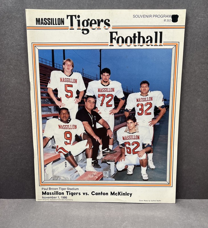 Ohio High School Football Program 1986 Massillon Tigers vs Canton McKinley 
