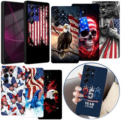 Rubber Cover For Samsung Galaxy S26 S25 S24 S23 A36 A16 Phone Case Flag Patterns