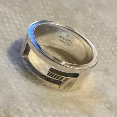 Gucci Ring Ring 15 No. Branded G Logo Silver