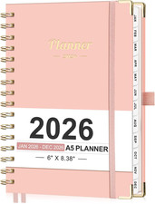 2026 Planner, Weekly and Monthly, 2026 Calendar, Jan 2026 - Dec 2026, Hardcover
