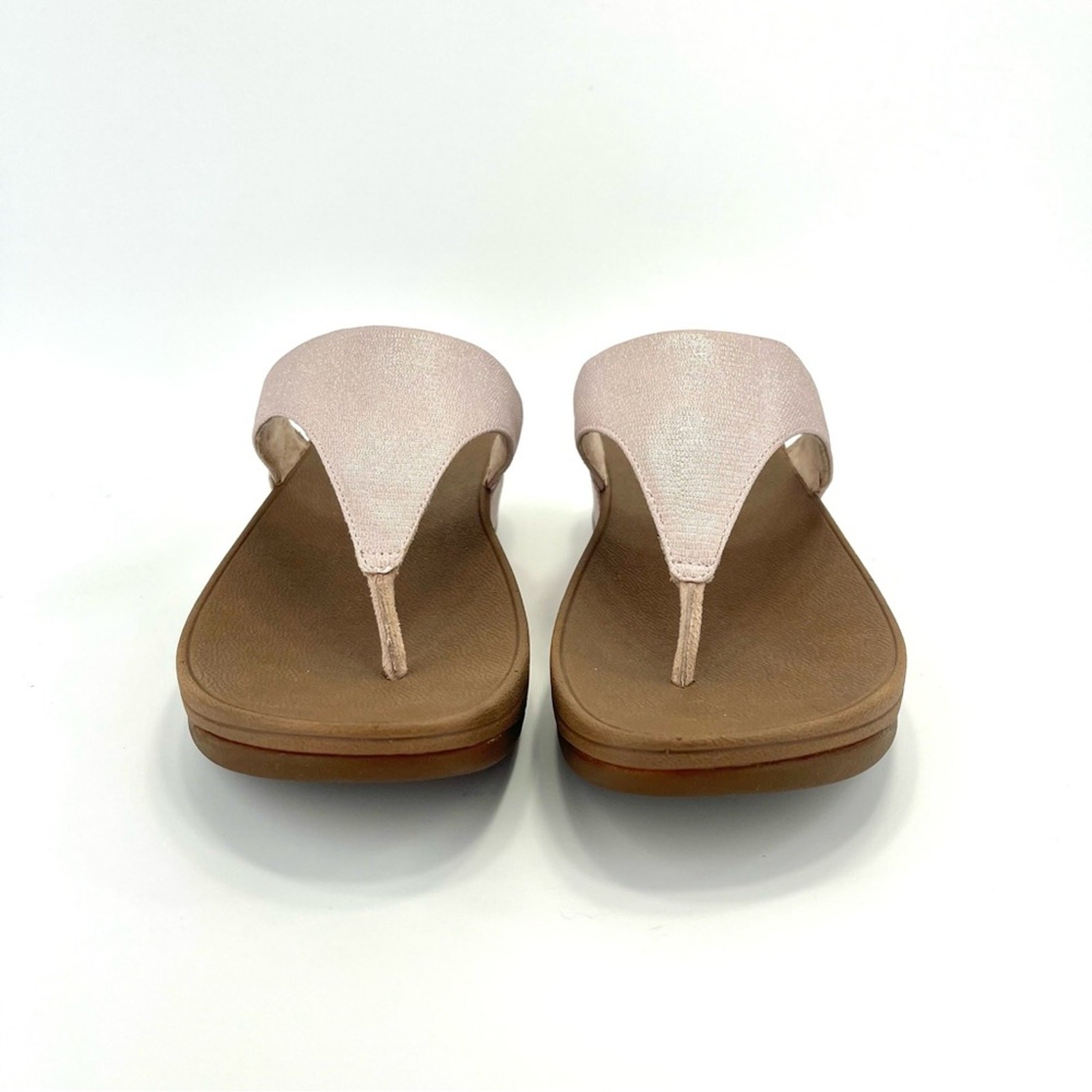 APL Fitflop Lulu sandalo infradito punta infradito taglia 10 oro rosa supporto arco imbottito