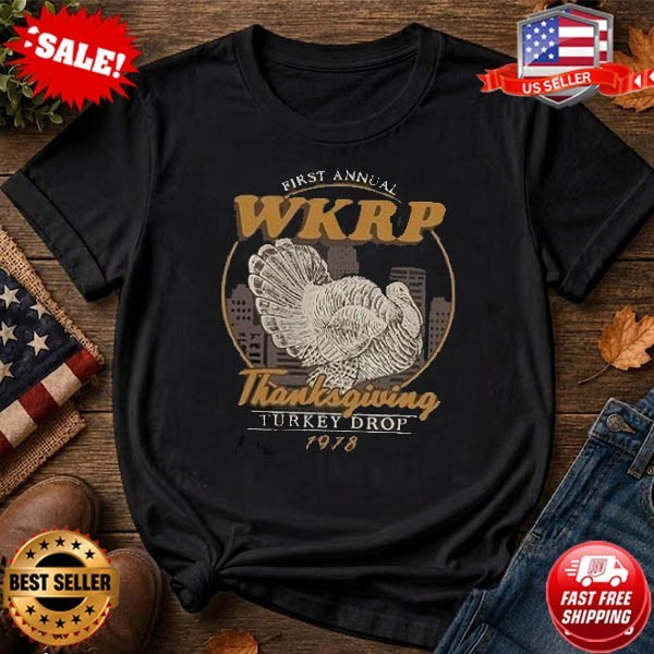 WKRP Turkey Drop Tshirt - First Annual Retro Thanksgiving Shirts