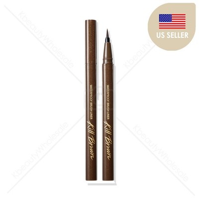[CLIO] Waterproof Brush Liner Kill Brwon x 2, Liquid Eyeliner, K-beauty for Teen