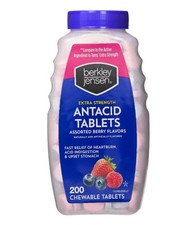Berkley Jensen Extra Strength Chewable Antacid Tablets 750mg Calcium Assorted Be
