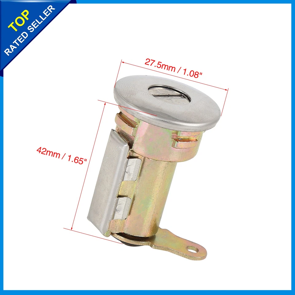 Paquete de 2 cilindros de cerradura de puerta + llave apta para camioneta Dodge B100 B200 Ramcharger Foto 2 de 4