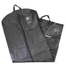 Salvatore Ferragamo Garment Bag Black Logo Travel Suit Cover Storage 23x62
