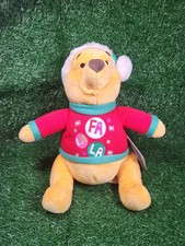 DISNEY STORE WINNIE THE POOH HOLIDAY PLUSH 12 1/2" H SEATED CHRISTMAS 2018 NWT