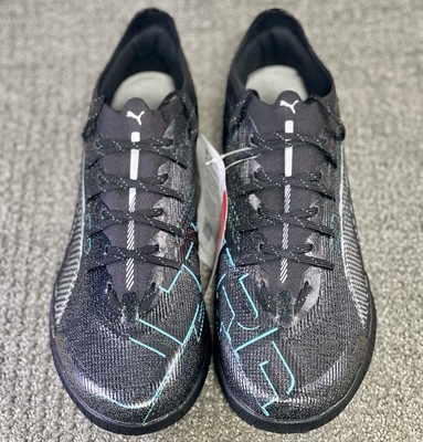 Puma Ultra 5 Pro Cage TF Turf Black Silver Bright Aqua 108173-02 Men\'s Size 14 Puma Ultra 5 Pro Cage TF Turf Black Silver Bright Aqua  main image 2