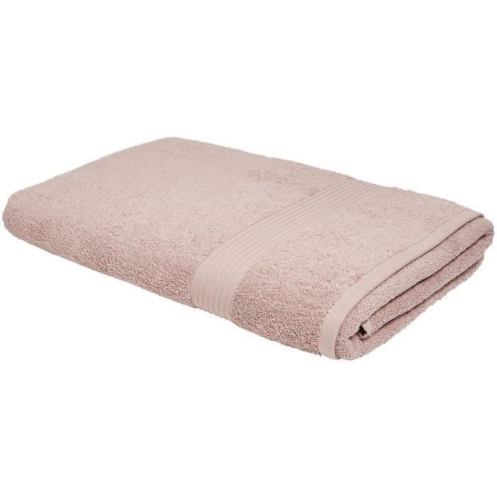 Drap de bain doux en pur coton TODAY Essential 70 x 130 cm rose des sables