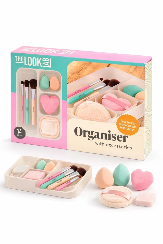 Make-up-Organizer. mit Zubehör – 14-teilig ein praktischer und stylischer - Bild 1 von 1