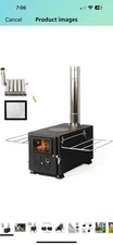 Portable Stainless Steel Wood Burning Stove for Outdoor Cooking and Camping