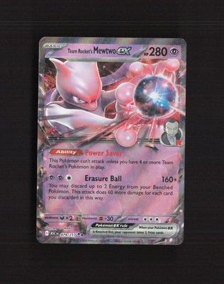 Team Rocket's Mewtwo ex 079/217 Ascended Heroes Ultra Rare Holo Pokemon Card NM