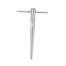 Trumpet mouthpiece shank dent removal. Tool for precision restoration of 