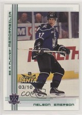 2000-01 ITG Be A Player Memorabilia 3/10 Nelson Emerson #337 1s8