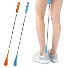 Shoe Horn Long 2 Piece Telescopic 3070cm, Stainless Steel Adjustable Orange Un...