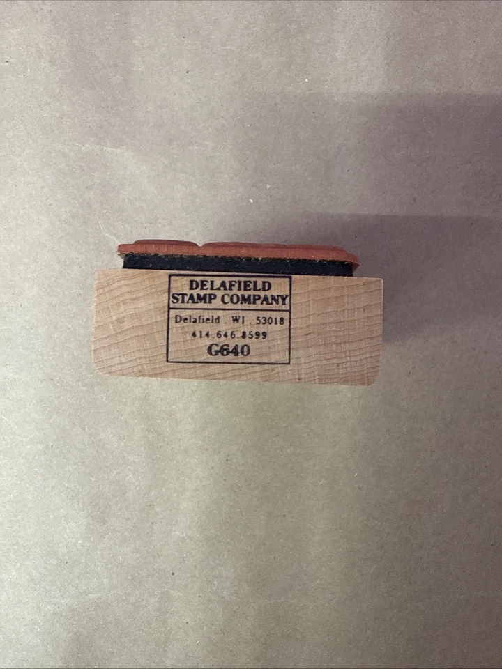 Sello de goma Baker: ¡RARO! Delafield Stamp Company Foto 3 de 4
