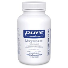 Magnesium Supplement Glycinate 90 Capsules Pure Encapsulations Support Stress