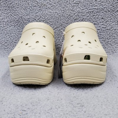 CROCS Cream Vented Slip-On Clogs with Heel Strap Crocs Siren Clog Womens Size 10 Bone (Beige) 3.5 main image 3