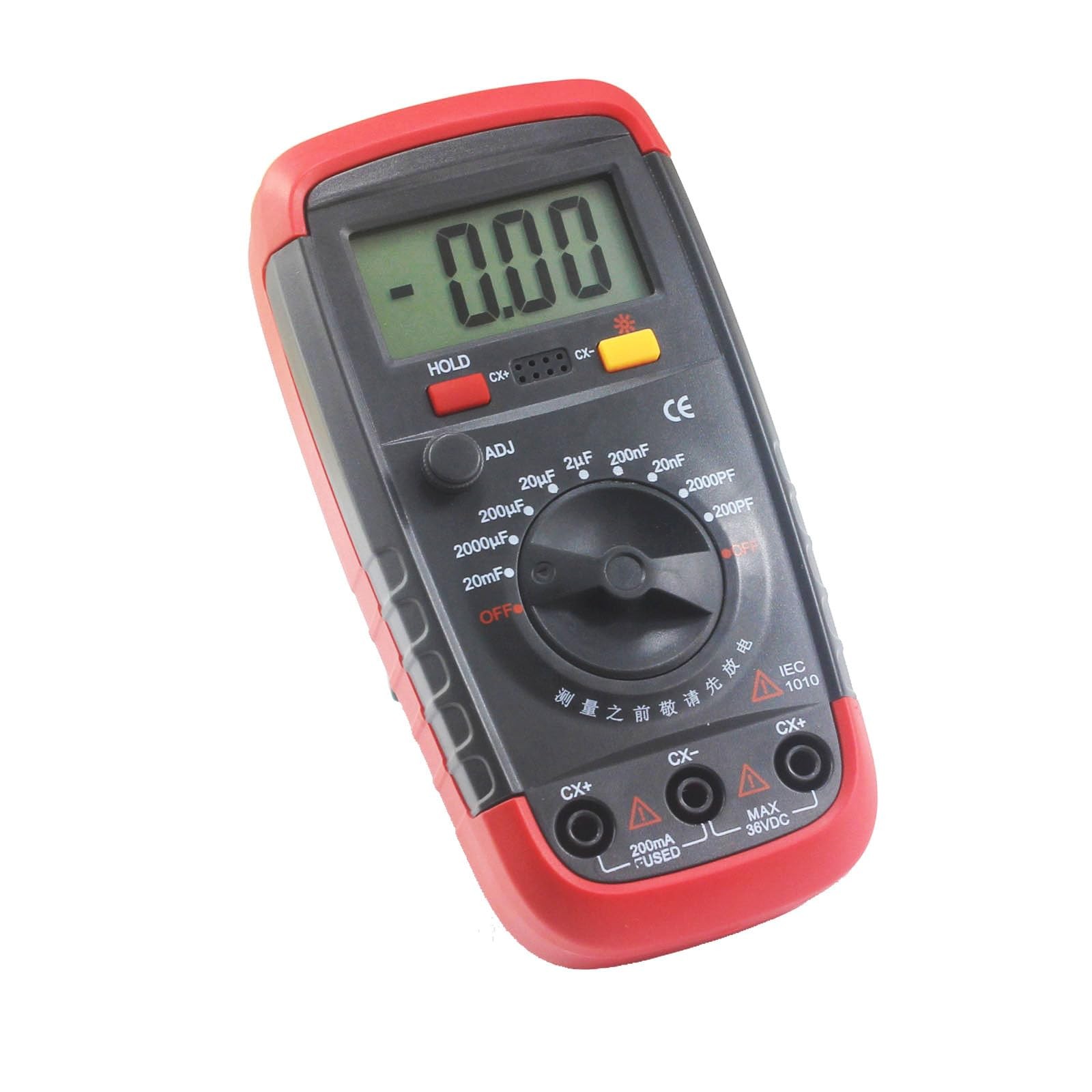 Digital Capacitance Meter 1999 Count Capacitor Tester 0.1pF - 20000uF with LC...