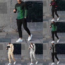 2 Piece Set Mens Tracksuits Outfit Sweat Suit Casual Jogging Suits Athletic