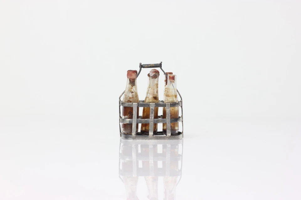 Antique French Dollhouse Silver Wine Bottle Rack Holder 1:12 Miniature - Image 4 of 4